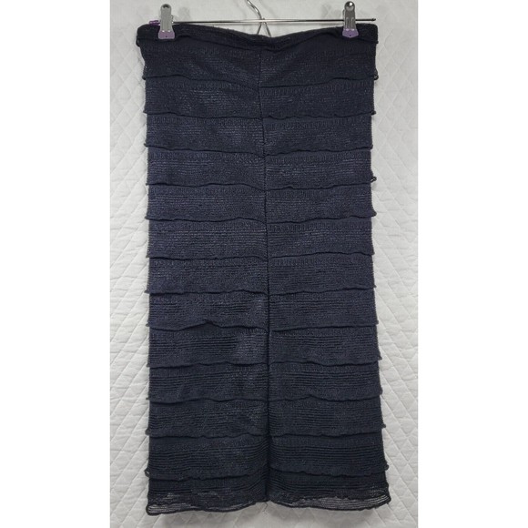 Vixen Women's Bodycon Tube Dress Ruffled Strapless Short Black Clubwear Dress - Picture 2 of 13